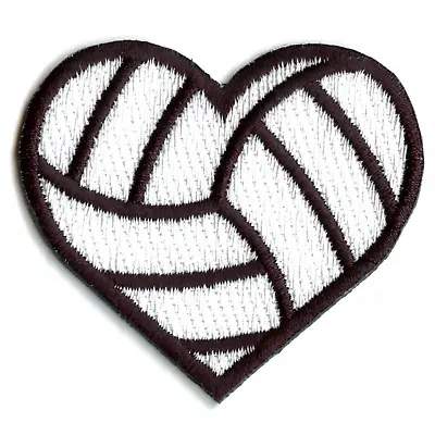 Volleyball Heart Embroidered Iron On Patch • $10.99