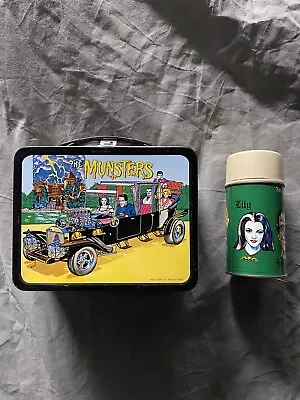 Vintage 1965 Kayro-Vue THE MUNSTERS  Metal Lunchbox Pail With Thermos - Signed! • $985