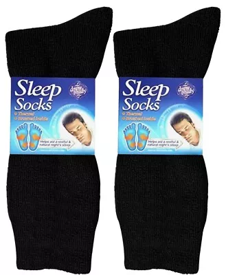 £5 • Buy Drew Brady 2 Pack Mens Sleep Socks Black (B8)