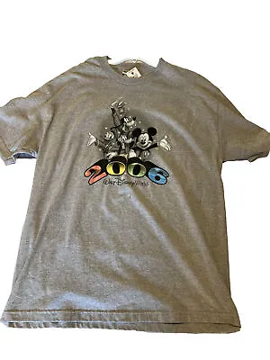 NWT Walt Disney World 2006 Mickey Goofy Donald T-Shirt Size XL Geay • $7.60