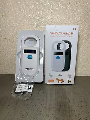 RFID Animal Tag Reader EMID FDX-B ISO Chip Microchip Reader OLED USB White. • $29
