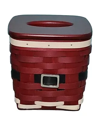 Longaberger Santa Belly Family Tissue Basket Protector Lid • $50.95