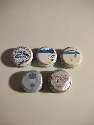 5 Vintage Screw On Pepsi Coca Cola And Canada Dry Bottle Caps Collectible Used • $7.99