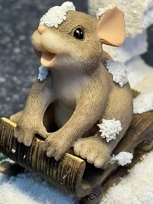 Charming Tails “Dashing Through The Snow Mouse” Figurine By Fitz & Floyd • $19.99