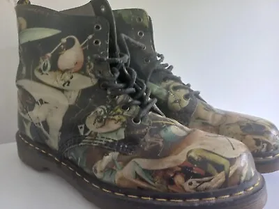 Vintage RARE Dr Martens Hieronymus Bosch Museum Collection Pascal Hell 1460 Boot • $500