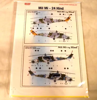 1/72 Bilek Waterslide Decals For Czech / Slavic Mil Mi 24 Hind Helicopter 72967 • $2.95