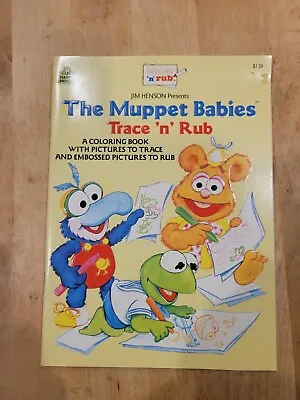 Jim Henson Presents The Muppet Babies Trace N Rub Coloring Book VTG 1987 Unused • $9.99