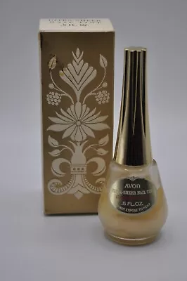 Vintage Avon Nailpolish Bottle Ultra Sheer Nail Tint Iridescent Peach • $15