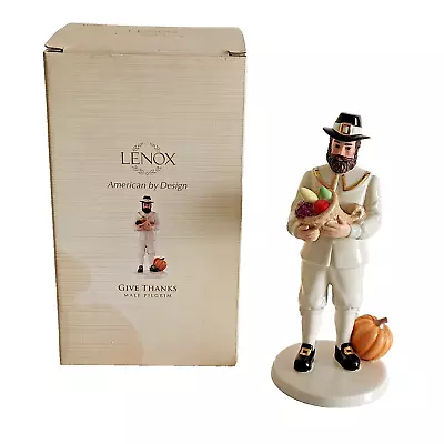 Lenox Figurine #814279  Give Thanks  Male Pilgrim 8  Retired W/Original Box • $64.95