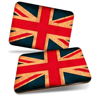 2x MDF Cork Placemat 29x21.5cm Rustic Union Jack Flag Britain #14367 • £19.99