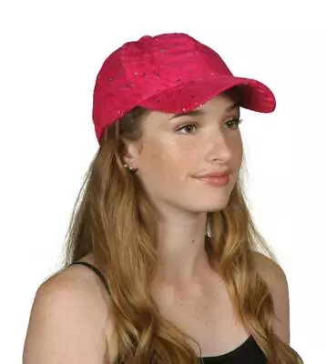 Womens Sequin Trim Baseball Cap • $15.95