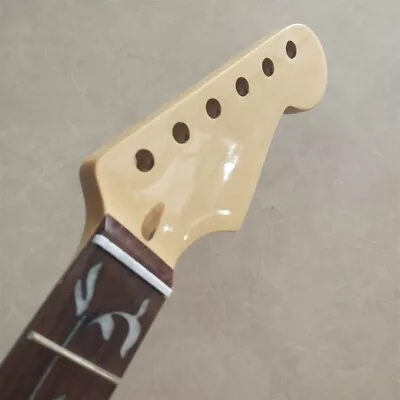 Maple ST Guitar Neck 22fret 25.5inch Rosewood Fretboard Vine Inlay Bolt On Gloss • $48.13