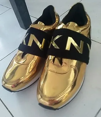 Odd Uneven Sized Shoes Designer Style Gold Trainers  L40 R38 • £16.99