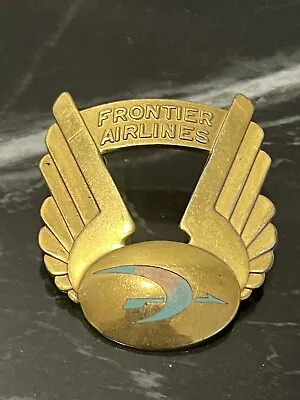 £368.69 • Buy Vintage Frontier Airlines Pilot Hat Badge
