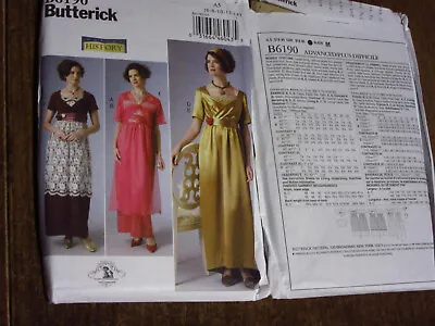 Butterick B6190  Edwardian Dress Pattern  Multi Size  6-14  Or Sz 14-22 • £13.95