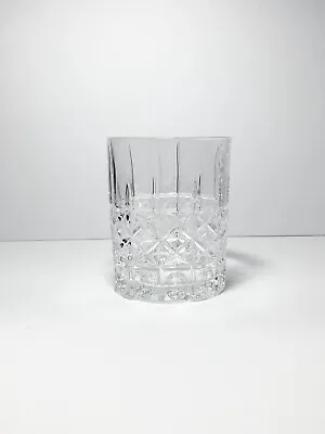 Nachtmann Crystal Double Old Fashioned Glass 4” 12oz Criss-Cross Cut Signed • $28.99