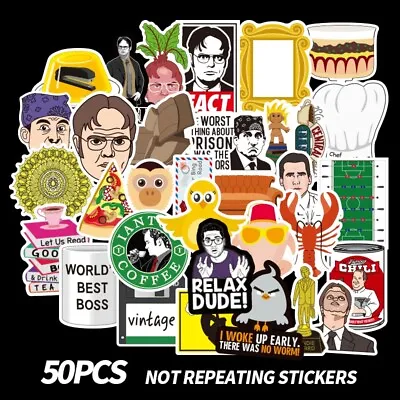 £3.99 • Buy 50 The Office Show Stickers Dwight Jim Stanley Michael Creed Laptop Luggage Car