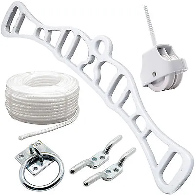£5.18 • Buy WASHING LINE AIRER PULLEY ASSORTMENT KIT Clothes Cord Hang Dryer Traditional Set
