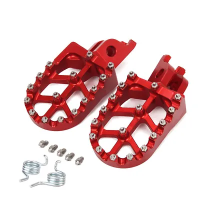 $34.38 • Buy Billet MX Wide Foot Pegs Pedals Rests For CR125 CR250 CRF250R X CRF450R CRF450X