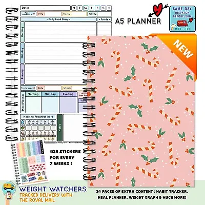£7.25 • Buy Diet Food Diary WEIGHT WATCHERS Planner Tracker Log Book Journal WW- A5 XMAS