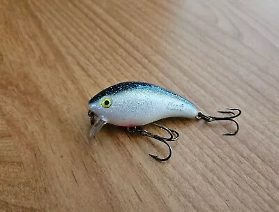 Vintage Mann's Baby 1- Minus Crankbait Double Stamped - Pearl Blk Bk Crystaglow • $19.99