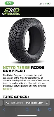 $1079 • Buy 4 NEW NITTO RIDGE GRAPPLER  - 285x70r17 Tires 2857017 285 70 17 285X70R17