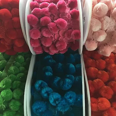 £2.15 • Buy POM POM FRINGE 30mm- 1  3/16 BEST QUALITY (POM POM APROX 15mm -19/32 ) X 1 M