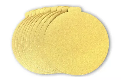 5 Inch Gold PSA Adhesive Sticky Back Tabbed Sanding Discs • $35.24