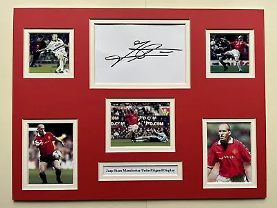 Manchester United Jaap Stam Signed 16  X 12  Double Mounted Display • £34.99