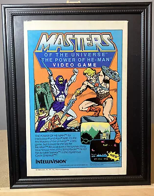 Vtg Intellivision Advertisement- 1983 Masters Of The Universe MOTU -Framed • $6.50