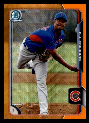 2015 Bowman Chrome C.J. Edwards  Prospects Orange Wave Refractors  #BCP156 Cubs • $4