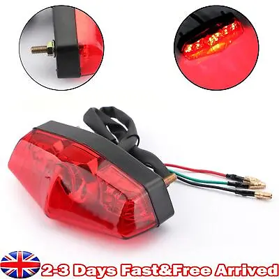 LED ABS Red Brake Stop Running Rear Tail Light Lamp For Universal Motorcycle RA2 • £14.38