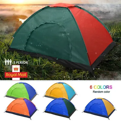 3 Person Man Family Tent Instant Pop Up Tent Outdoor Camping Hiking Festival Bag • £17