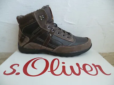 S.Oliver Boots Ankle Boots Lace Up Braun Driving Glove Leather New • $74.68