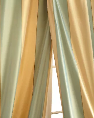 100% Silk Taffeta Stripe Drapes Joli • £153.46