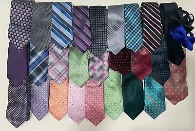 Men's Neck Tie Lot (25) SILK VINTAGE - Stafford Daniel Cremieux Croft&Barrow • $49.99