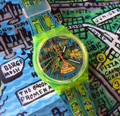 PASSAGE TO BROOKLYN! Swatch With BROOKLYN ART MAP By G. PANTER! NIB-RARE! • $205