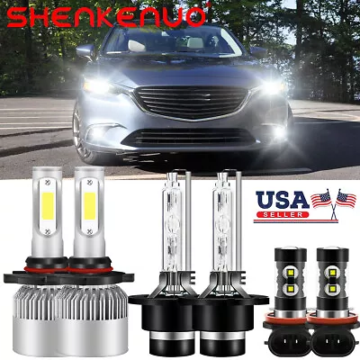 For 11-2013 Mazda 6 Combo LED HID Headlight Fog Light Hi/Lo Beam Kit Super White • $37.38