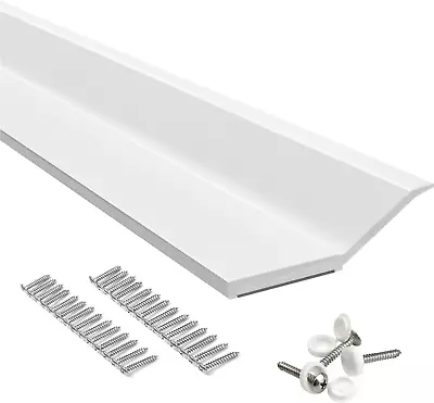 FOSLUOC Garage Door Seal Top And Sides Seal Strip White 34.4FT Rubber Weather St • £53.27