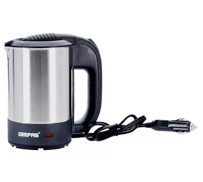 12V Car Kettle 500ML Travel Kettle Water Heater For Caravan Portable Silver • £17.99