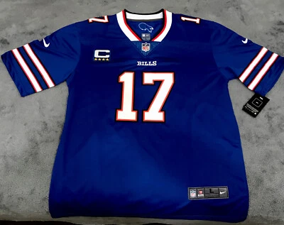 $79.99 • Buy Buffalo Bills QB  Josh Allen #17  Blue Jersey Men’s Size M NWT -No Captain Patch
