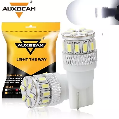 AUXBEAM Canbus LED License Plate Light Bulb Lamp 168 194 2825 2821 T10 White 6K • $10.99