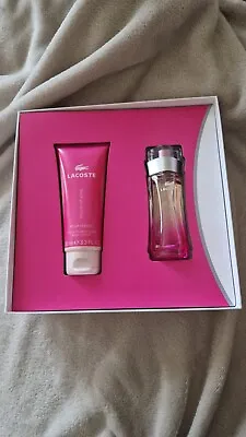 Lacoste Touch Of Pink Gift Set 30ml EDT Spray 100ml Body Lotion • £45