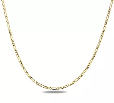 14K Yellow Gold 2MM Figaro Link Chain Necklace UNISEX Chain REAL GOLD • $170