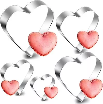 Heart Cookie Cutter Set 5 Different Sizes Stainless Width:1.7cm/0.7inch  • $11.99