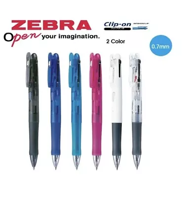 Zebra Clip-On G 0.7mm Ballpoint Pen 2 Color Black & Red • $9.95