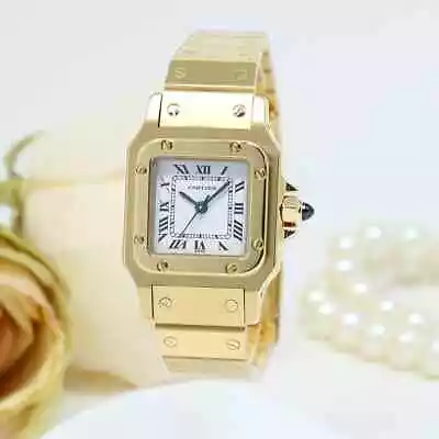 Cartier Santos Galbee Automatic SM Yellow Gold • $12339