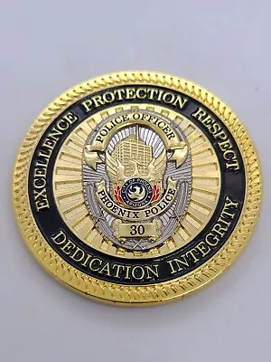Phoenix Police Department 30 Years Of Service 2  Challenge Coin • $40.95