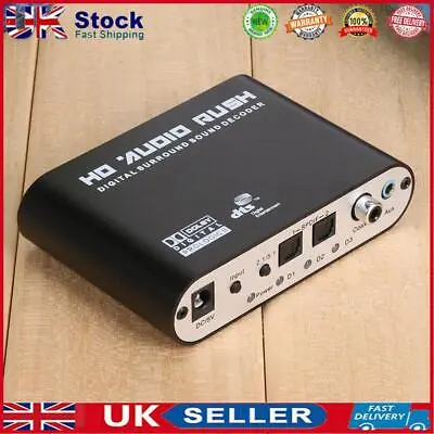£20.69 • Buy Digital Audio Decoder With USB Power Cable Optical Fiber Converter RCA Output