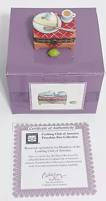 Cooking Club Of America Key Lime Pie Porcelain Hinged Trinket Box (With Box) • $120